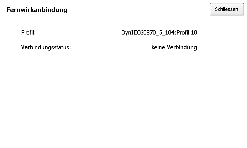 Fernwirkanbindung in der Loggeroberfläche