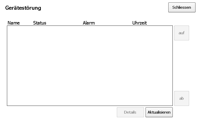 Störungen in der Loggeroberfläche